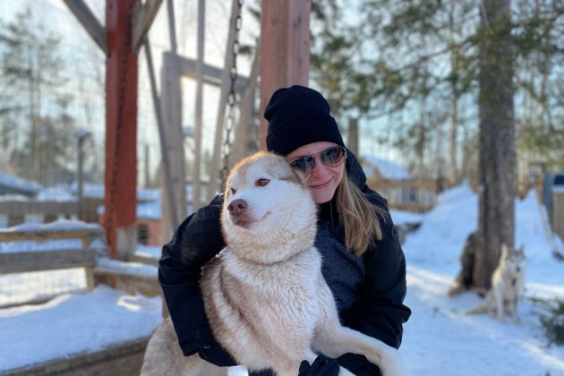 Виды Зимний Бакуриани - катание на Нартах, упряжка Хаски.