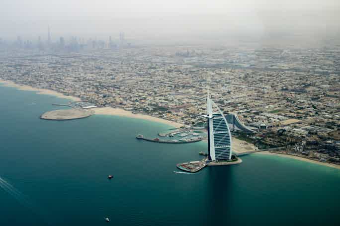 Dubai Observing Helicopter 17 or 25-min Ride w/ Live Commentary