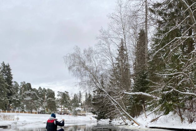 Виды SUP-прогулка по р. Оредеж в межсезонье