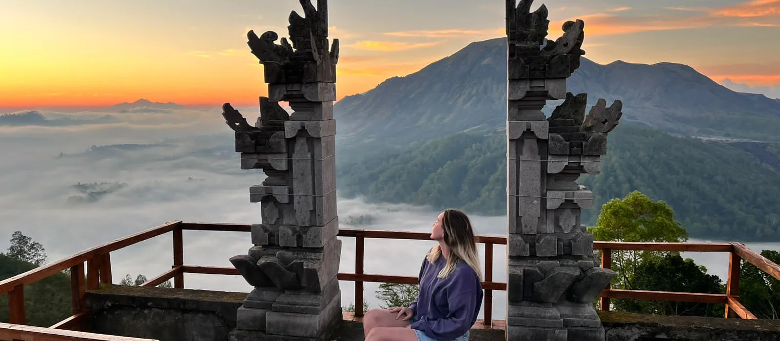 Рассвет с видом на вулкан Батур и горячие источники Batur Hot Springs — экскурсия, Бали, Индонезия | Покатаем