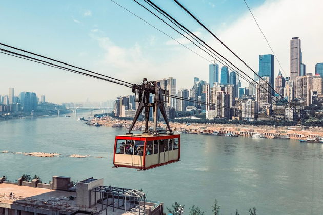 Взгляд с неба: канатная дорога Чунцина