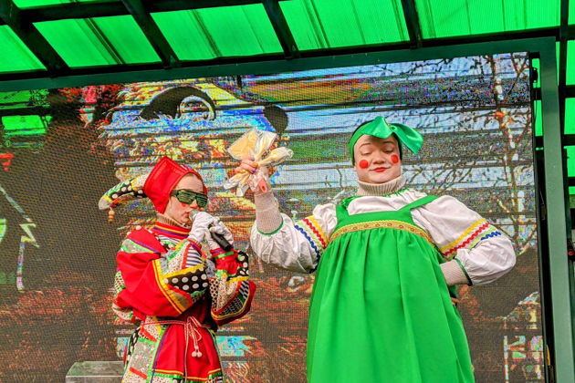 Виды Масленица в парке птиц Малинки. Поездка из Ростова-на-Дону