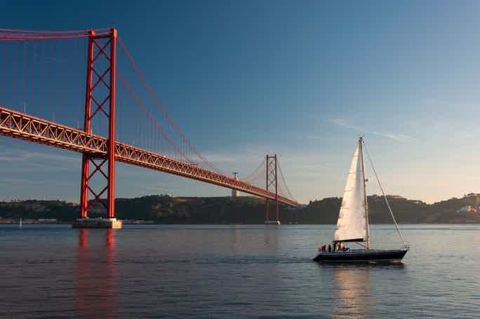 Lisbon: Daylight or Sunset on a Vintage Sailboat