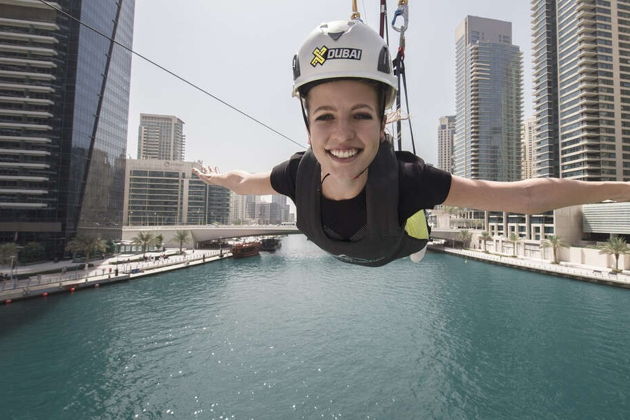 Виды Полёт над Дубай Мариной — зиплайн, фото и видео на память