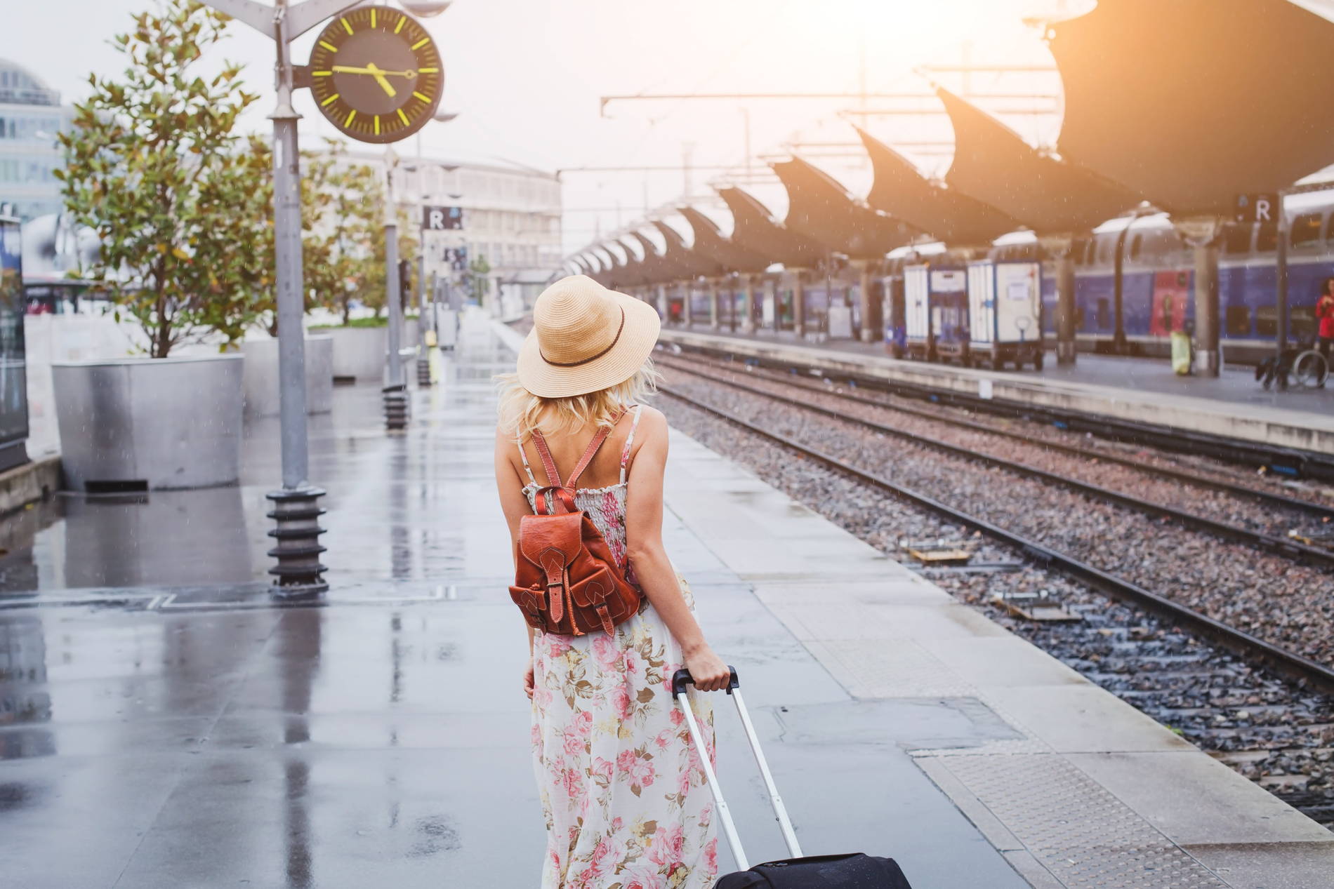 Woman at the train